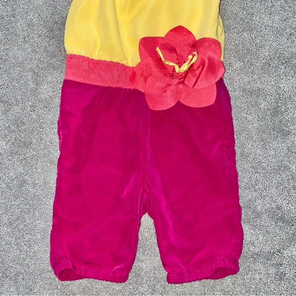18/24m GAP Baby Girls Colorblock One Shoulder Summer Romper One Piece Outfit